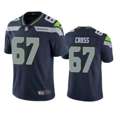 Men's Seattle Seahawks #67 Charles Cross Navy Vapor Untouchable Limited Stitched Jersey 