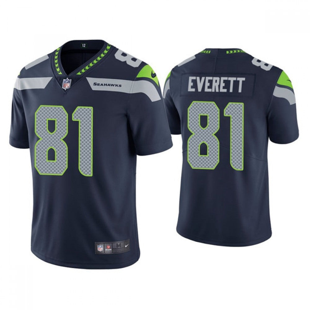 Men's Seattle Seahawks #81 Gerald Everett Navy Vapor Untouchable Limited Stitched Jersey 