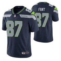 Men's Seattle Seahawks #87 Noah Fant Navy Vapor Untouchable Limited Stitched Jersey 