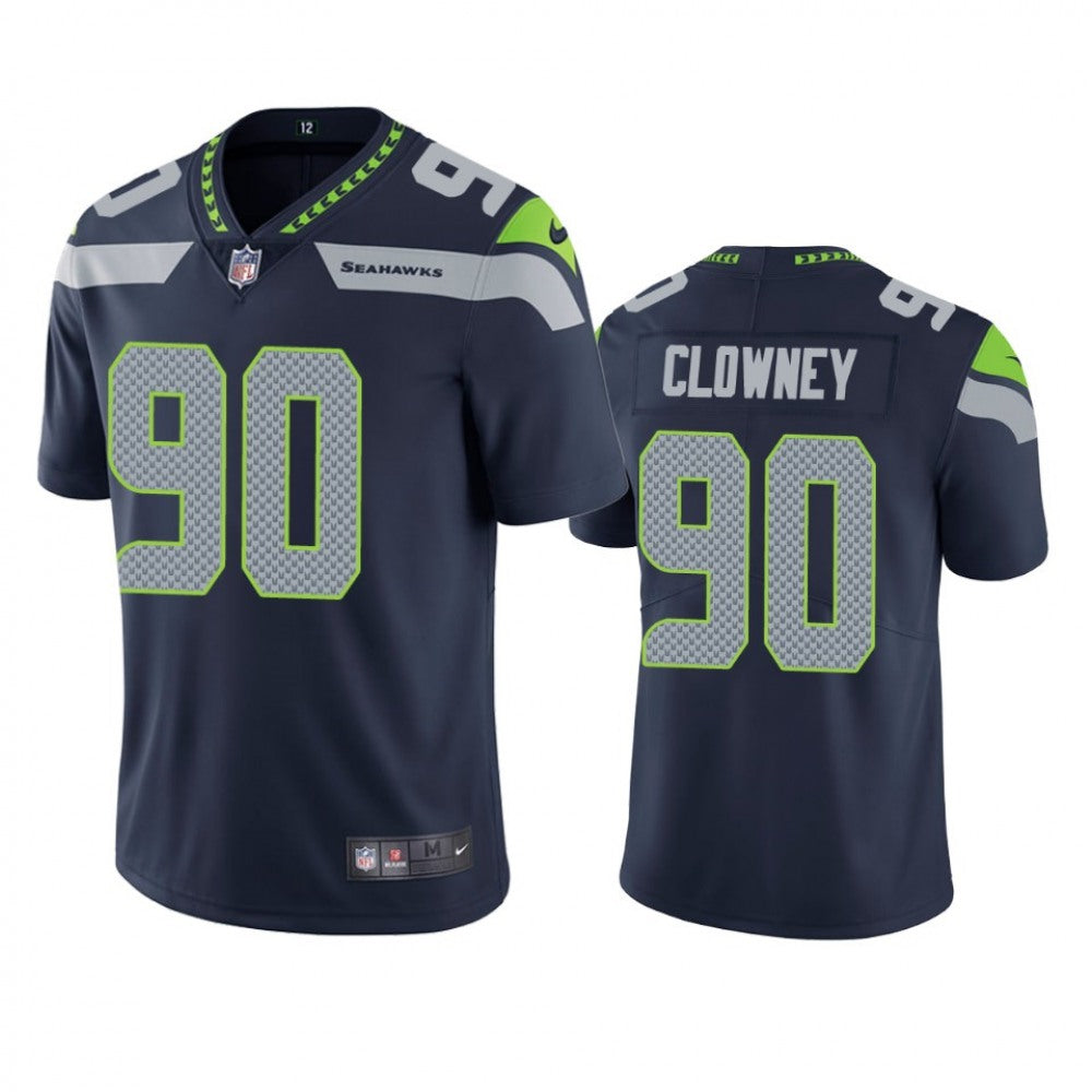 Men's Seattle Seahawks #90 Jadeveon Clowney Navy Vapor Untouchable Limited Stitched NFL Jersey 