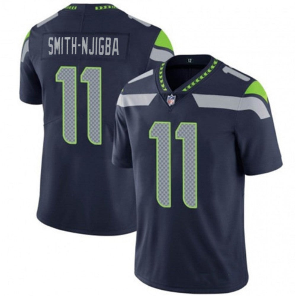 Men's Seattle Seahawks #11 Jaxon Smith-Njigba Navy 2023 Draft Vapor Untouchable Stitched Jersey 