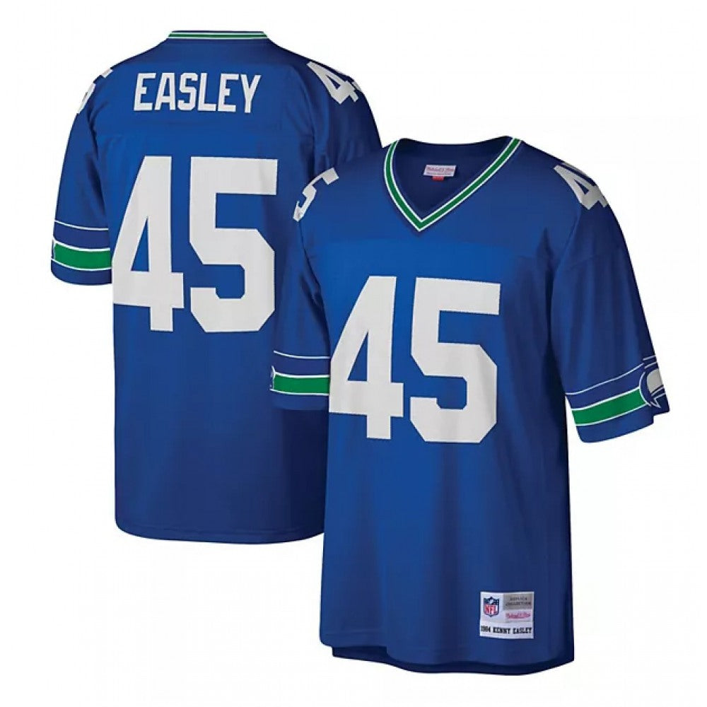 Men's Seattle Seahawks #45 Kenny Easley Royal Mitchell & Ness Stitched Football Jersey 