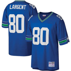 Men's Seattle Seahawks #80 Steve Largent Royal Mitchell & Ness Stitched Football Jersey 