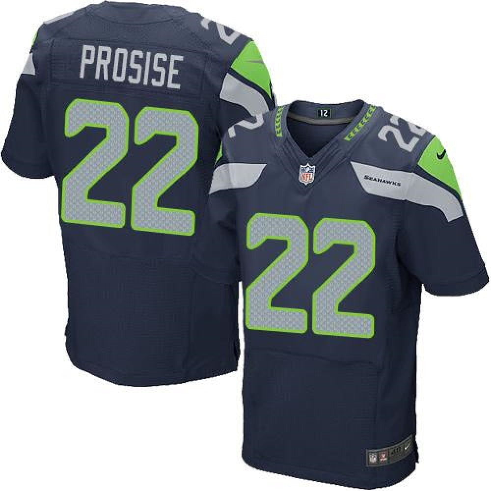 Seahawks #22 C. J. Prosise Steel Blue Team Color Men's Stitched NFL Elite Jersey 