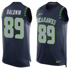 Seahawks #89 Doug Baldwin Steel Blue Team Color Men's Stitched NFL Limited Tank Top Jersey 