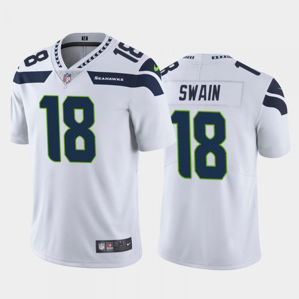 Men's Seattle Seahawks #18 Freddie Swain White Vapor Untouchable Limited Stitched Jersey 