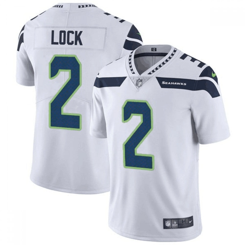 Men's Seattle Seahawks #2 Drew Lock White Vapor Untouchable Limited Stitched Jersey 