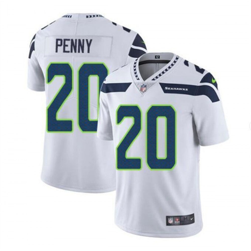 Men's Seattle Seahawks #20 Rashaad Penny White Vapor Untouchable Limited Stitched Jersey 