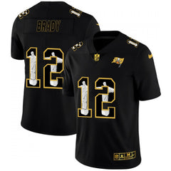 Men's Tampa Bay Buccaneers #12 Tom Brady 2020 Black Jesus Faith Edition Limited Stitched Jersey 