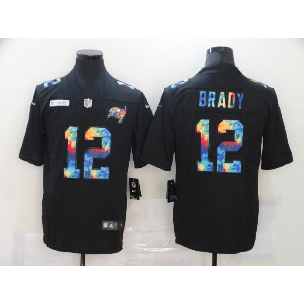 Men's Tampa Bay Buccaneers #12 Tom Brady 2020 Black Crucial Catch Limited Stitched Jersey 