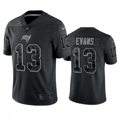 Men's Tampa Bay Buccaneers #13 Mike Evans Black Reflective Limited Stitched Jersey 