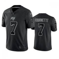 Men's Tampa Bay Buccaneers #7 Leonard Fournette Black Reflective Limited Stitched Jersey 
