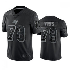 Men's Tampa Bay Buccaneers #78 Tristan Wirfs Black Reflective Limited Stitched Jersey 