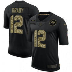 Men's Tampa Bay Buccaneers #12 Tom Brady 2020 Black Camo Salute To Service Limited Stitched Jersey 