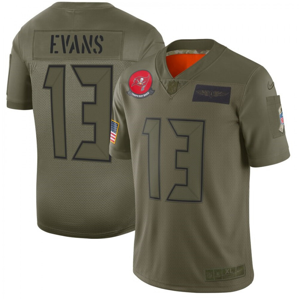 Men's Tampa Bay Buccaneers #13 Mike Evans 2019 Camo Salute To Service Limited Stitched NFL Jersey 