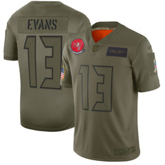 Men's Tampa Bay Buccaneers #13 Mike Evans 2019 Camo Salute To Service Limited Stitched NFL Jersey 