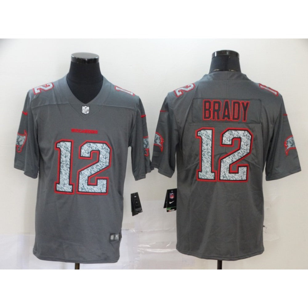 Men's Tampa Bay Buccaneers #12 Tom Brady Gray Fashion Static Limited Stitched NFL Jersey 