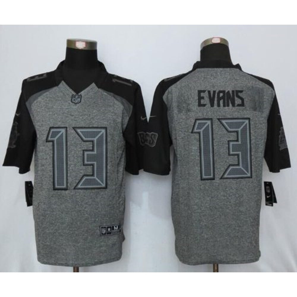 Buccaneers #13 Mike Evans Gray Men's Stitched NFL Limited Gridiron Gray Jersey 