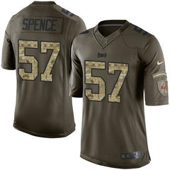 Buccaneers #57 Noah Spence Green Men's Stitched NFL Limited Salute to Service Jersey 