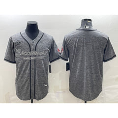 Men's Tampa Bay Buccaneers Blank Grey With Patch Cool Base Stitched Baseball Jersey 