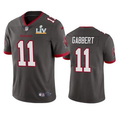 Men's Tampa Bay Buccaneers #11 Blaine Gabbert Grey 2021 Super Bowl LV Limited Stitched Jersey 