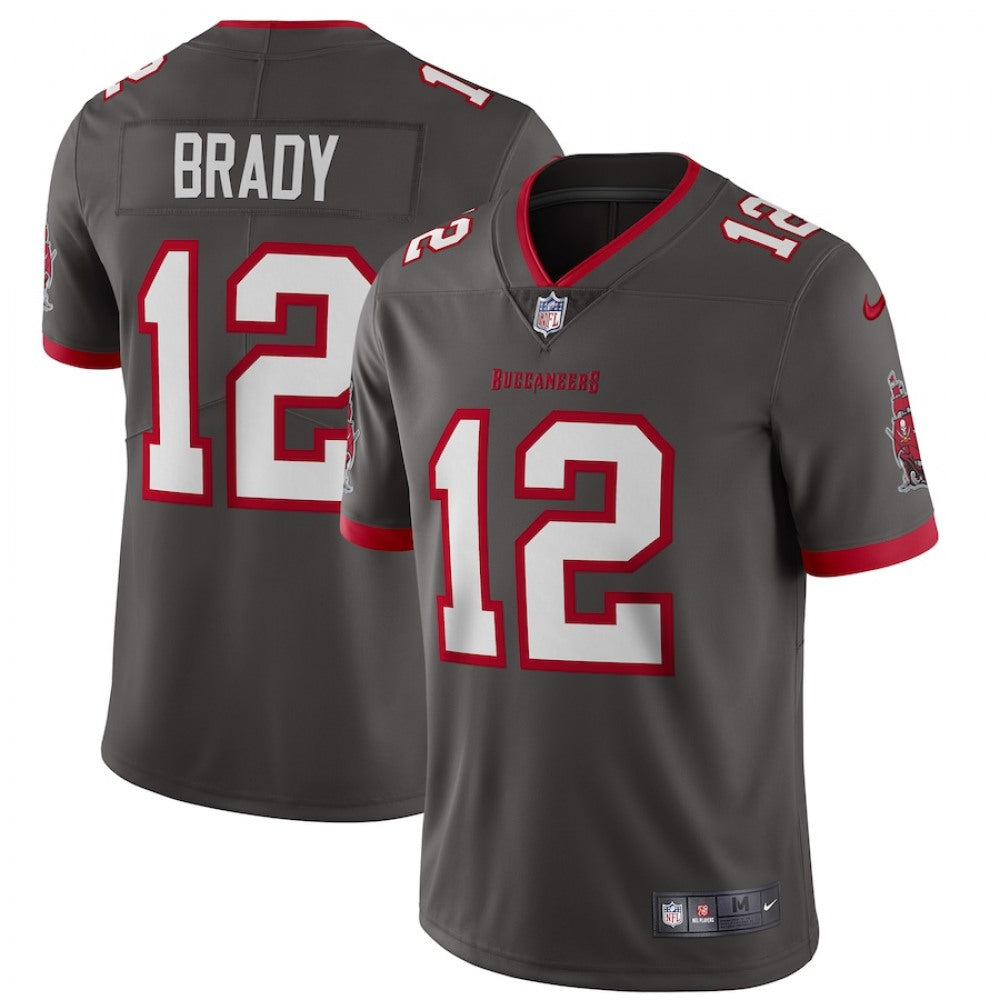 Men's Tampa Bay Buccaneers #12 Tom Brady New Grey Vapor Untouchable Limited Stitched NFL Jersey 