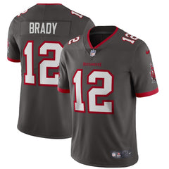 Men's Tampa Bay Buccaneers #12 Tom Brady New Grey Vapor Untouchable Limited Stitched NFL Jersey 