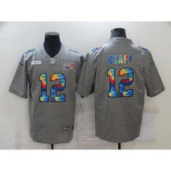 Men's Tampa Bay Buccaneers #12 Tom Brady 2020 Grey Crucial Catch Limited Stitched Jersey 