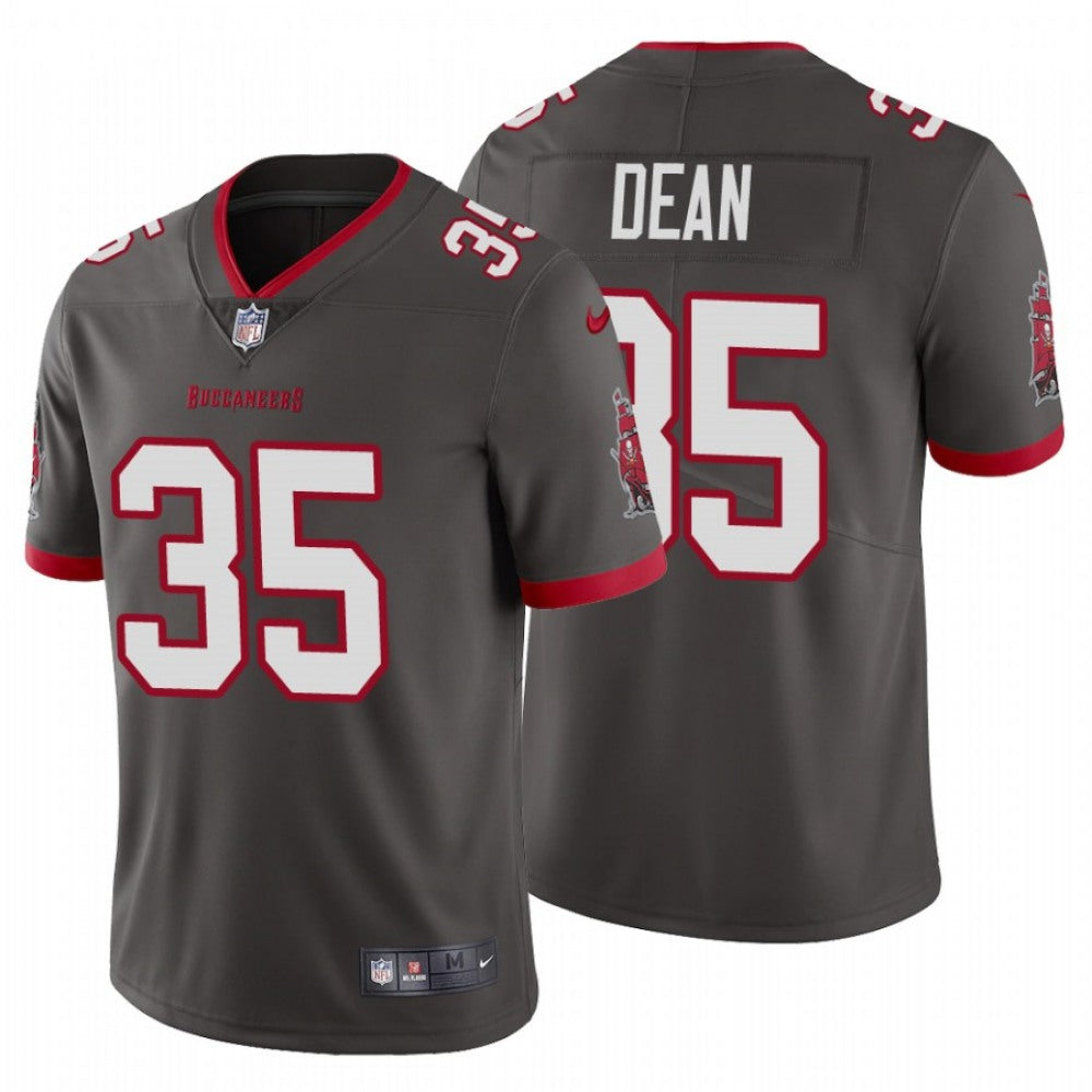 Men's Tampa Bay Buccaneers #35 Jamel Dean New Grey Vapor Untouchable Limited Stitched Jersey 