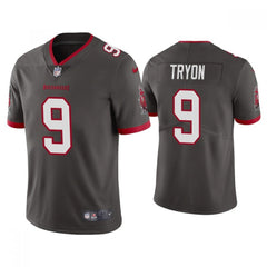 Men's Tampa Bay Buccaneers #9 Joe Tryon 2021 NFL Draft Grey Vapor Untouchable Limited Stitched Jersey 