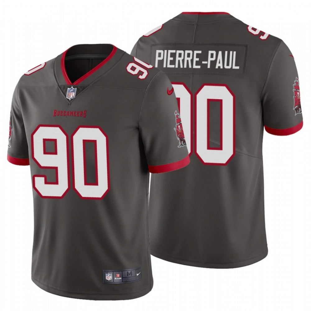 Men's Tampa Bay Buccaneers #90 Jason Pierre-Paul New Grey Vapor Untouchable Limited Stitched Jersey 