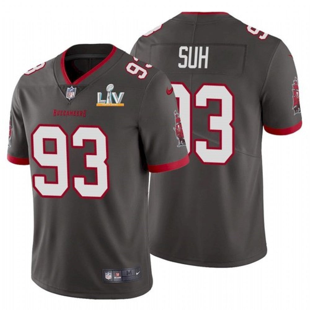 Men's Tampa Bay Buccaneers #93 Ndamukong Suh Grey 2021 Super Bowl LV Limited Stitched Jersey 