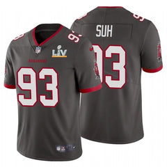 Men's Tampa Bay Buccaneers #93 Ndamukong Suh Grey 2021 Super Bowl LV Limited Stitched Jersey 