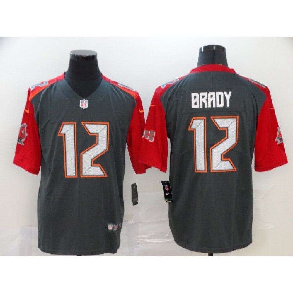 Men's Tampa Bay Buccaneers #12 Tom Brady Grey Vapor Untouchable Stitched NFL Jersey 