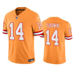 Men's Tampa Bay Buccaneers #14 Chris Godwin Orange 2023 F.U.S.E. Throwback Limited Stitched Jersey 