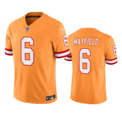 Men's Tampa Bay Buccaneers #6 Baker Mayfield Orange 2023 F.U.S.E. Throwback Limited Stitched Jersey 