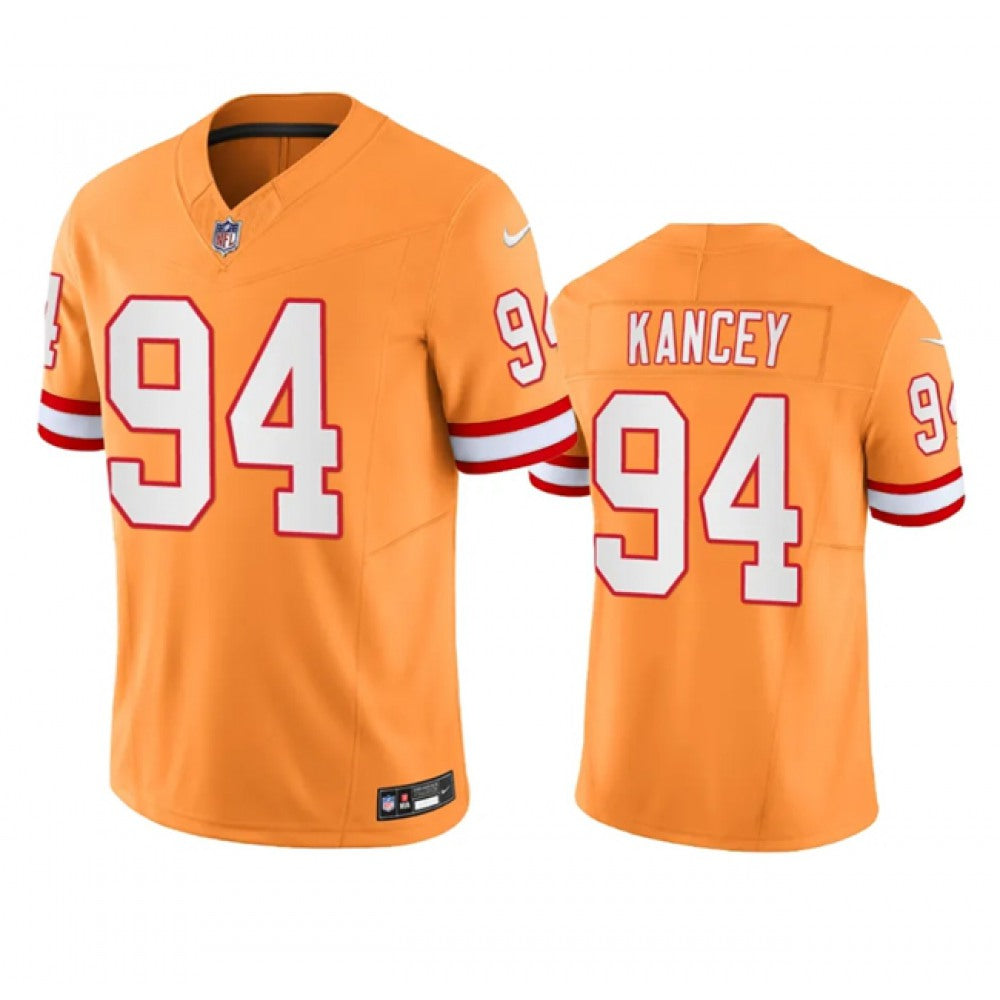 Men's Tampa Bay Buccaneers #94 Calijah Kancey Orange 2023 F.U.S.E. Throwback Limited Stitched Jersey 