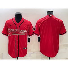 Men's Tampa Bay Buccaneers Blank Red Cool Base Stitched Baseball Jersey 
