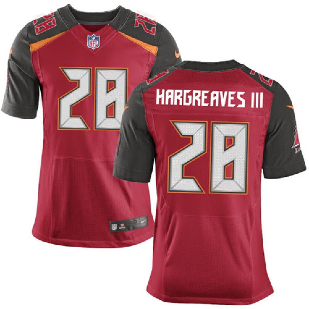 Buccaneers #28 Vernon Hargreaves III Red Team Color Men's Stitched NFL New Elite Jersey 