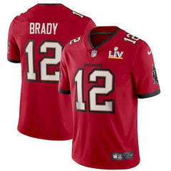 Men's Tampa Bay Buccaneers #12 Tom Brady Red 2021 Super Bowl LV Limited Stitched Jersey 