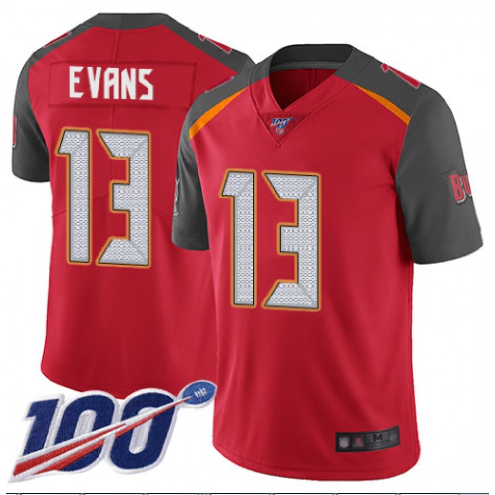 Men's Tampa Bay Buccaneers #13 Mike Evans Red 2019 100th Season Vapor Untouchable Limited Stitched NFL Jersey 