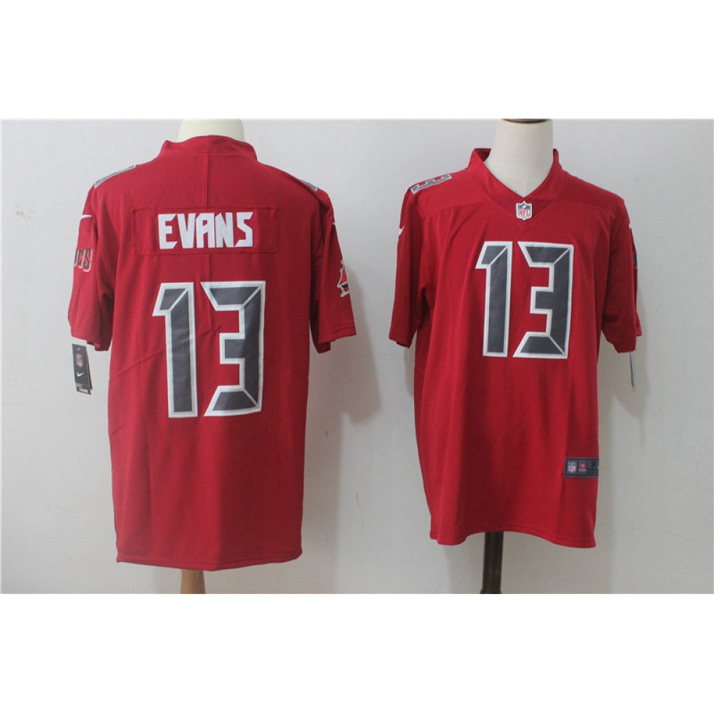 Men's Tampa Bay Buccaneers #13 Mike Evans Red Stitched NFL Limited Rush Jersey 
