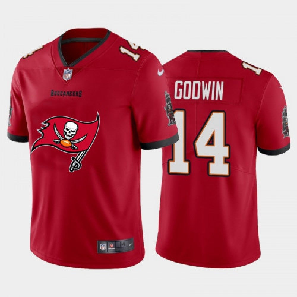 Men's Tampa Bay Buccaneers #14 Chris Godwin Red 2020 Team Big Logo Limited Stitched Jersey 