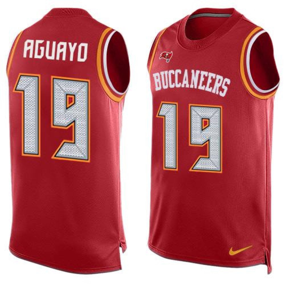 Buccaneers #19 Roberto Aguayo Red Team Color Men's Stitched NFL Limited Tank Top Jersey 