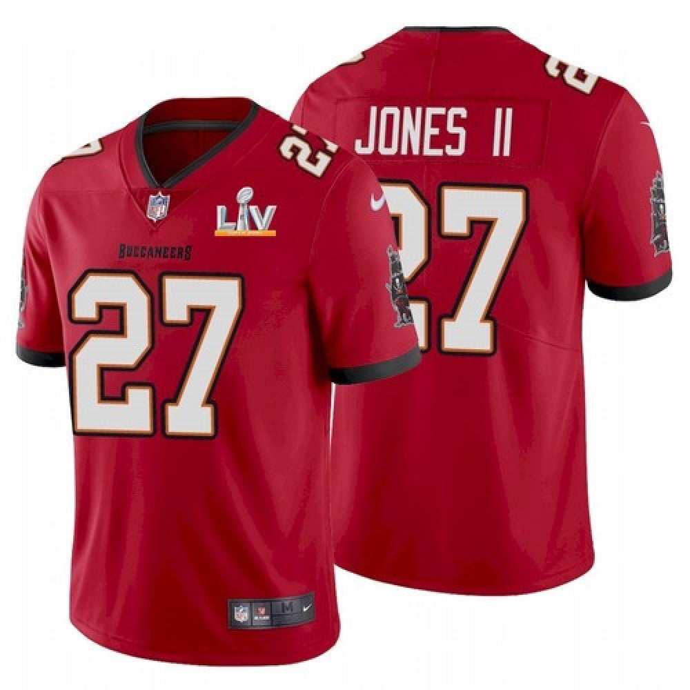 Men's Tampa Bay Buccaneers #27 Ronald Jones II Red 2021 Super Bowl LV Limited Stitched Jersey 