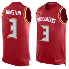 Buccaneers #3 Jameis Winston Red Team Color Men's Stitched NFL Limited Tank Top Jersey 