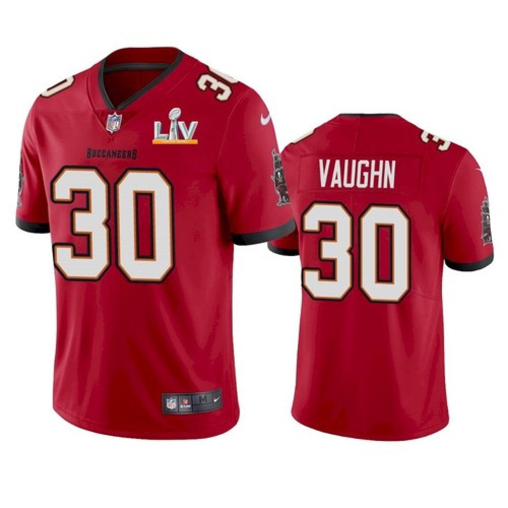 Men's Tampa Bay Buccaneers #30 Ke'Shawn Vaughn Red 2021 Super Bowl LV Limited Stitched Jersey 