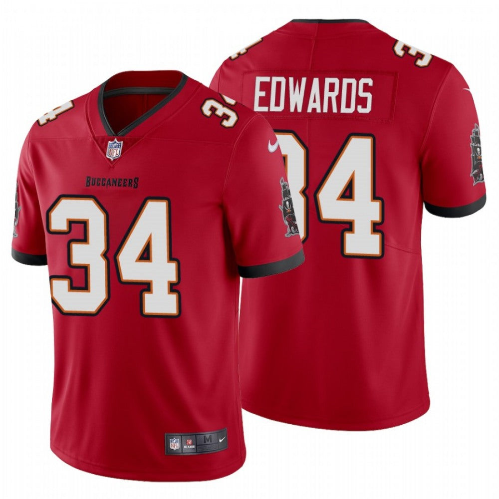 Men's Tampa Bay Buccaneers #34 Mike Edwards New Red Vapor Untouchable Limited Stitched Jersey 