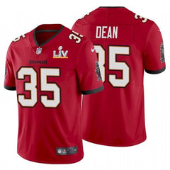 Men's Tampa Bay Buccaneers #35 Jamel Dean Red 2021 Super Bowl LV Limited Stitched Jersey 