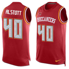 Buccaneers #40 Mike Alstott Red Team Color Men's Stitched NFL Limited Tank Top Jersey 